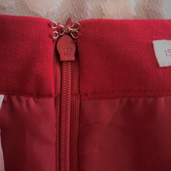 NWOT-Isaac Mizrahi red pencil skirt - size 4 - Picture 6 of 9
